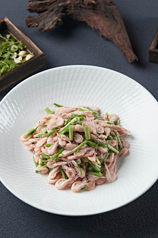 风味葱香盐水小河虾图片