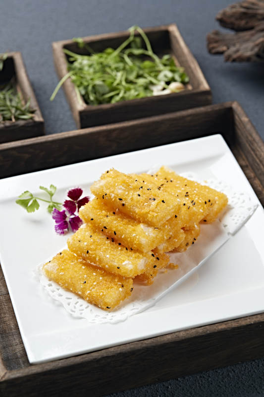 油炸脆片奶香糯米拉糕图片