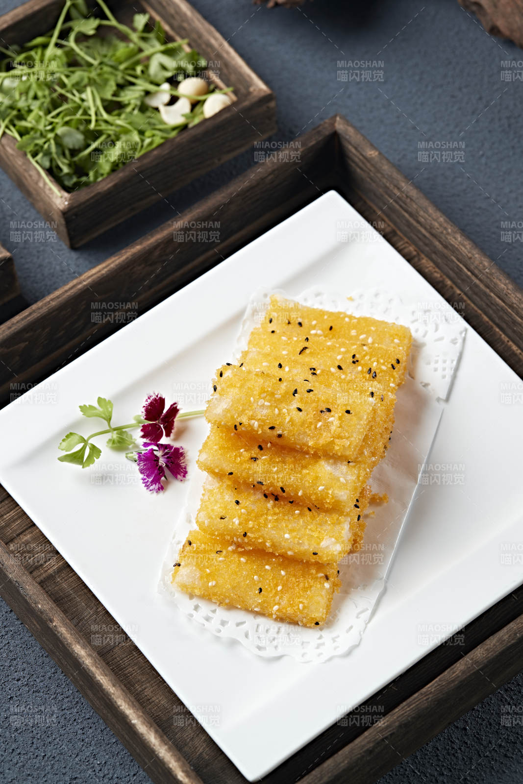 油炸脆片奶香糯米拉糕图片