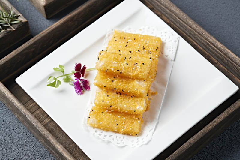 油炸脆片奶香糯米拉糕图片