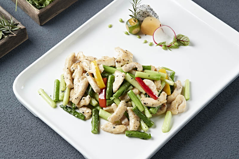 鸡柳小炒芦笋段图片