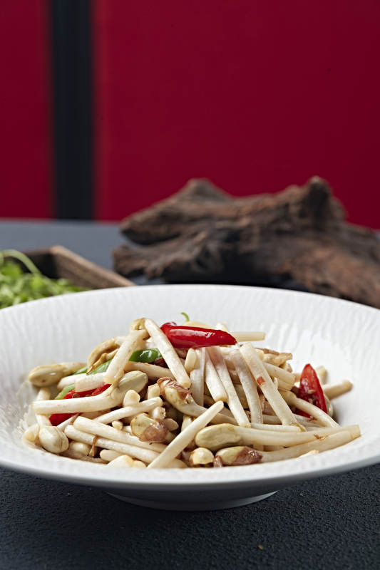 彩椒素炒花生芽图片