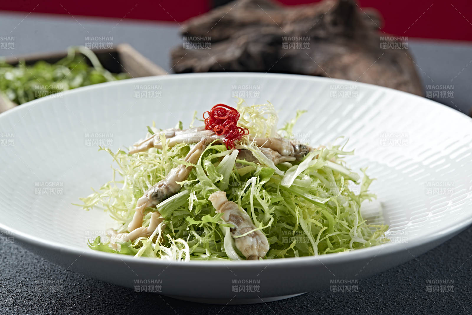 苦菊凉拌海蛏子肉图片