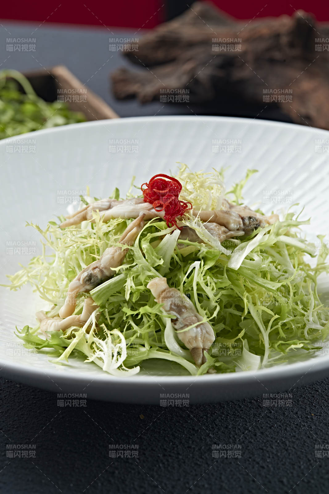 苦菊凉拌海蛏子肉图片