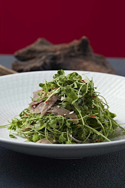 蒜蓉剁椒香菜拌牛口条图片