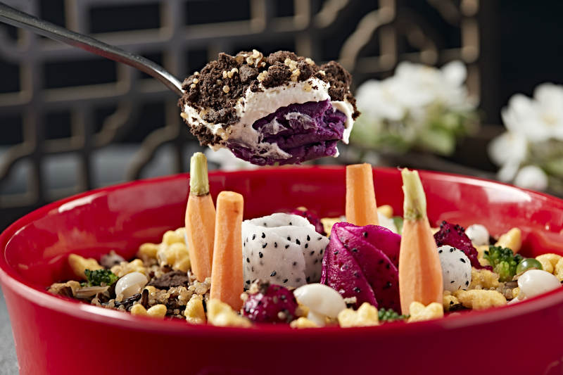 藜麦米奥利奥碎果蔬奶油紫薯千层蛋糕图片