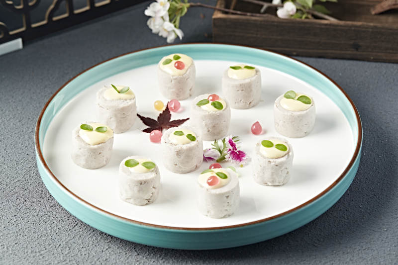 炼乳配蒸芋头泥糕图片