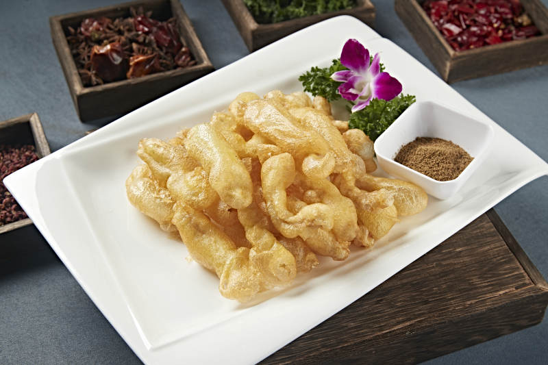 椒盐香炸气泡小酥肉图片