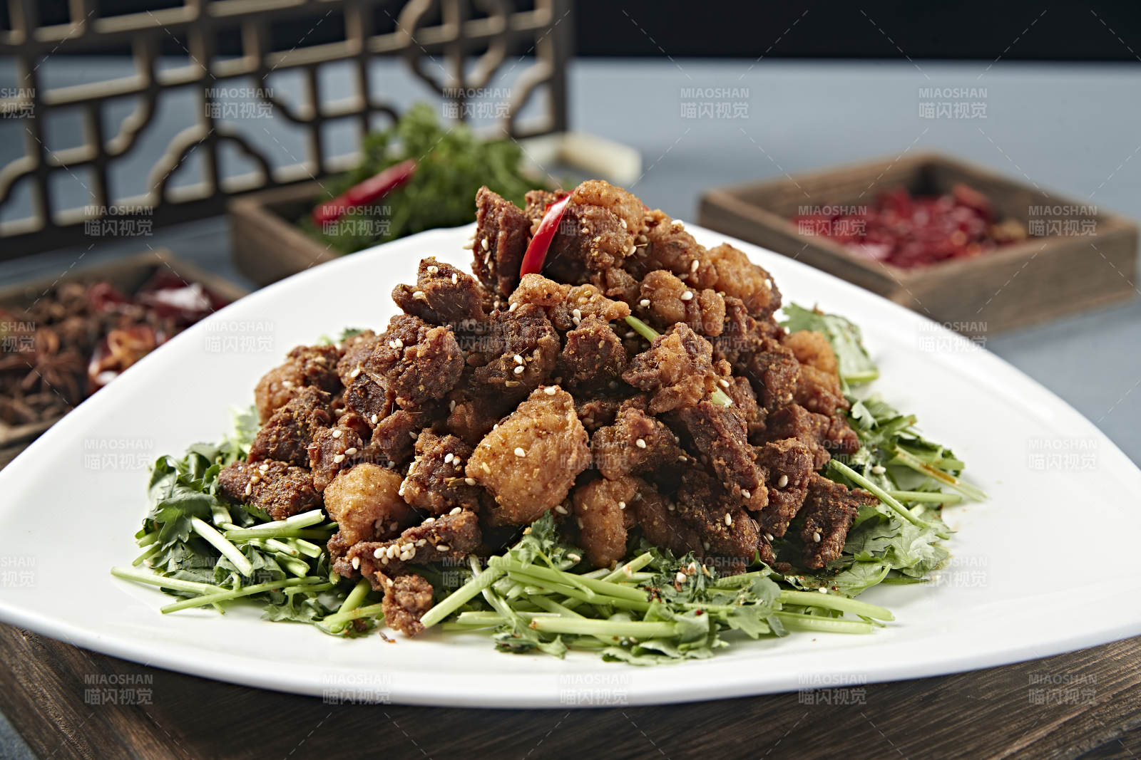 美味孜然烧羊肉图片