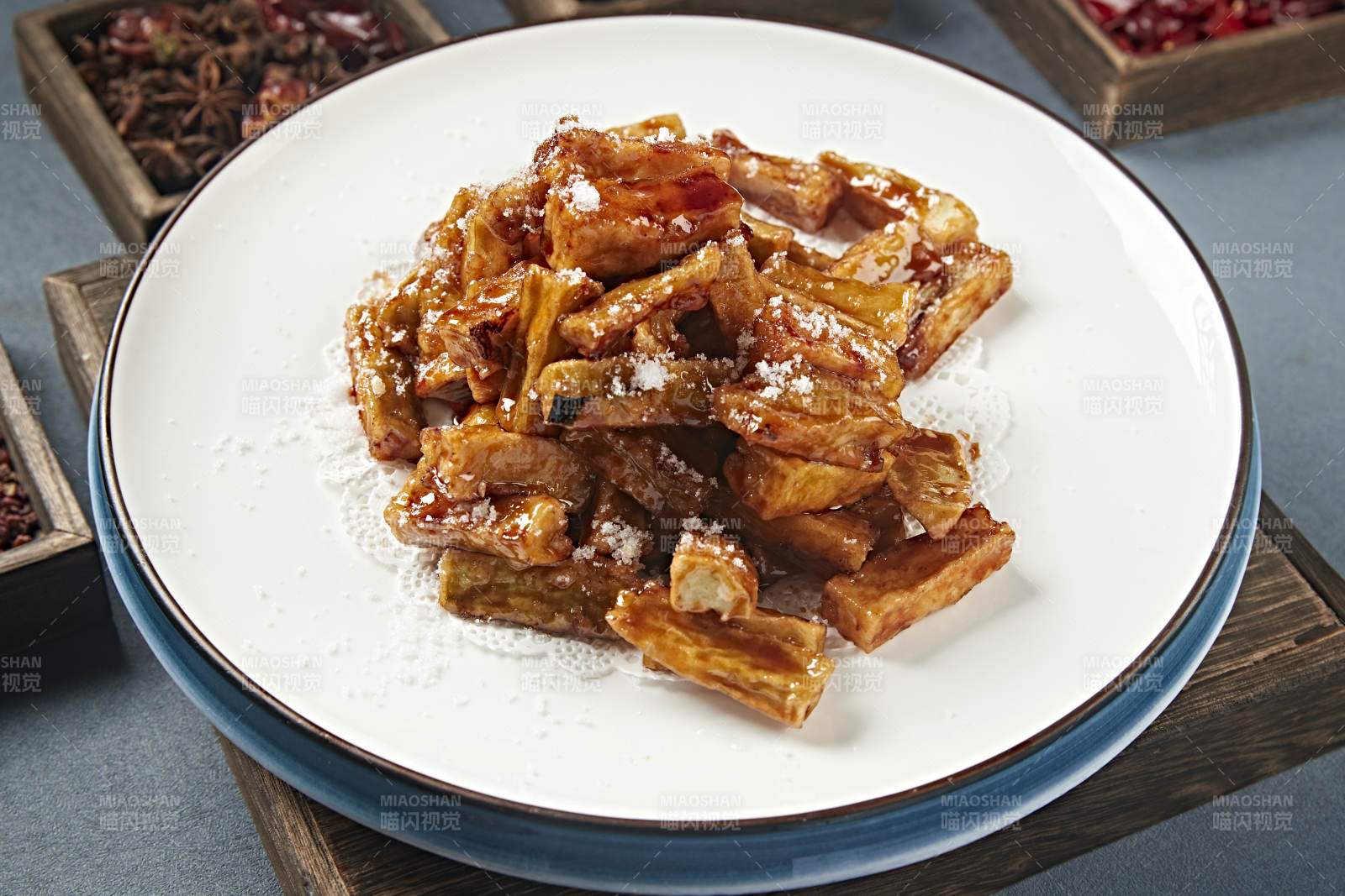 糖醋焦炸茄子条图片
