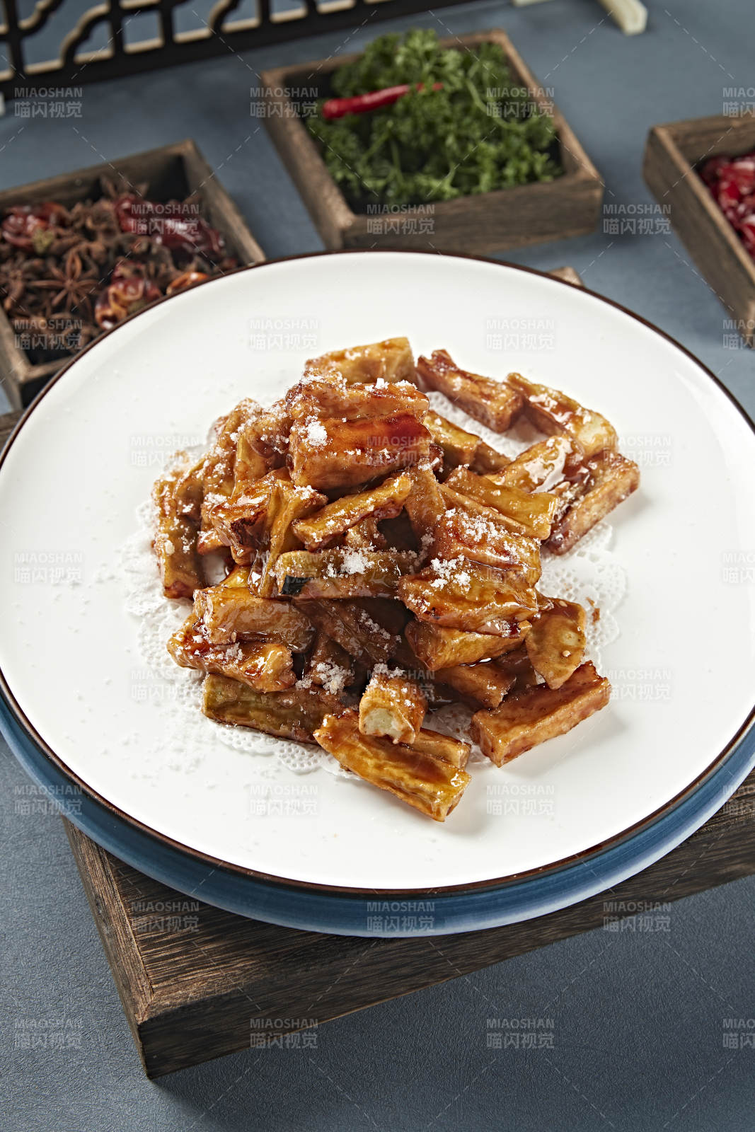 糖醋焦炸茄子条图片