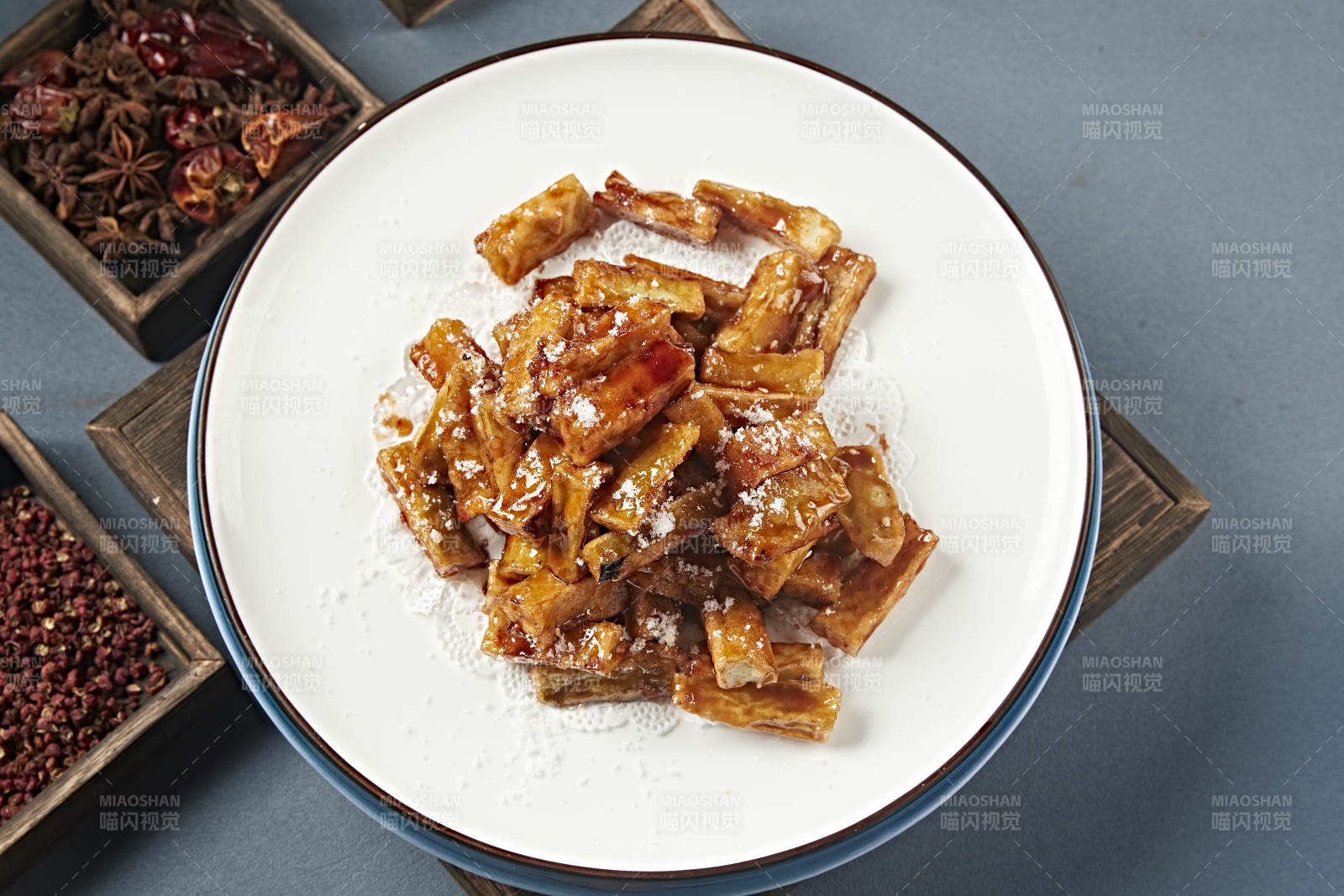 糖醋焦炸茄子条图片