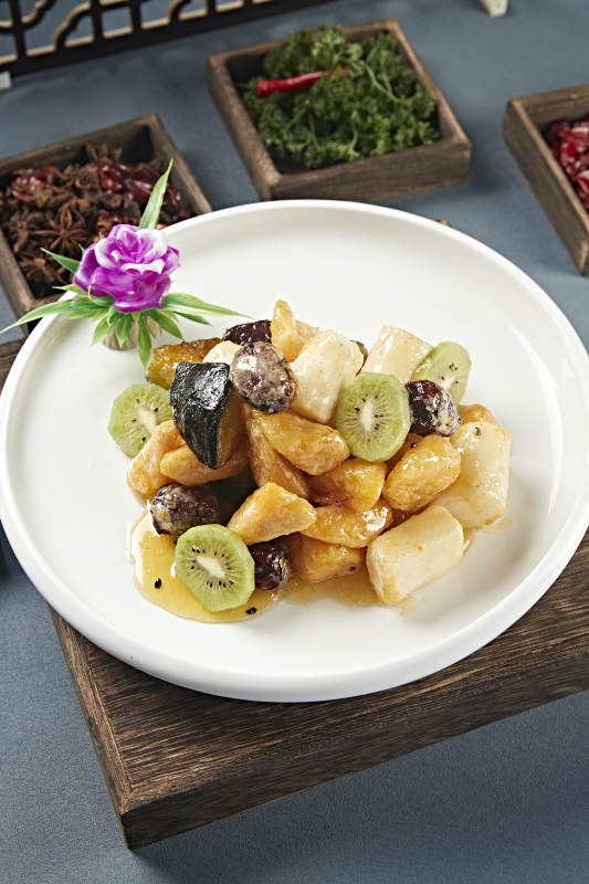 拔丝蜜饯 南瓜红薯香蕉山药蜜枣猕猴桃图片