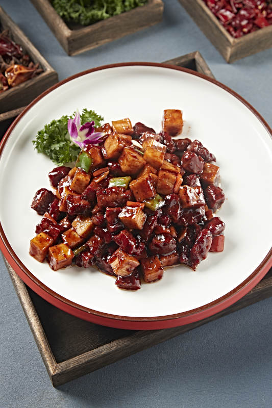 酱爆杏鲍菇牛仔粒图片