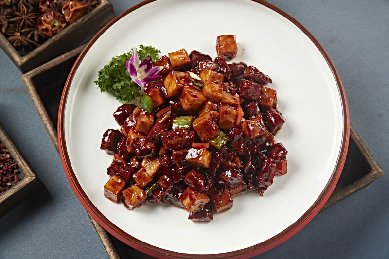 酱爆杏鲍菇牛仔粒图片