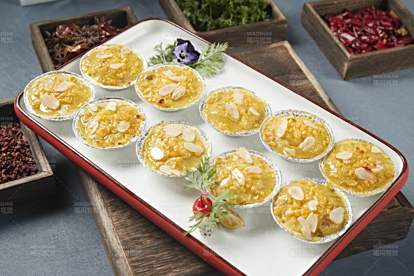 杏仁片芝士焗红薯泥图片