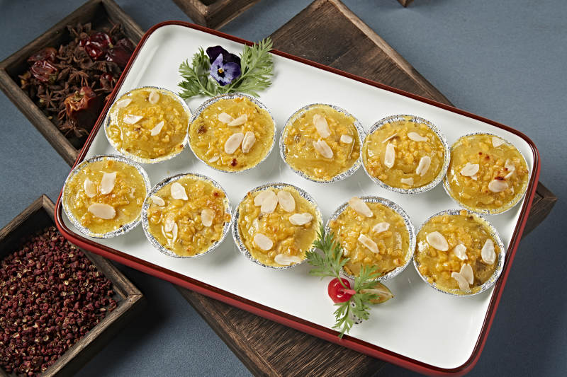 杏仁片芝士焗红薯泥图片