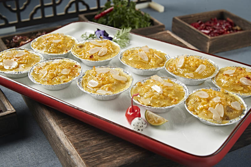 杏仁片芝士焗红薯泥图片