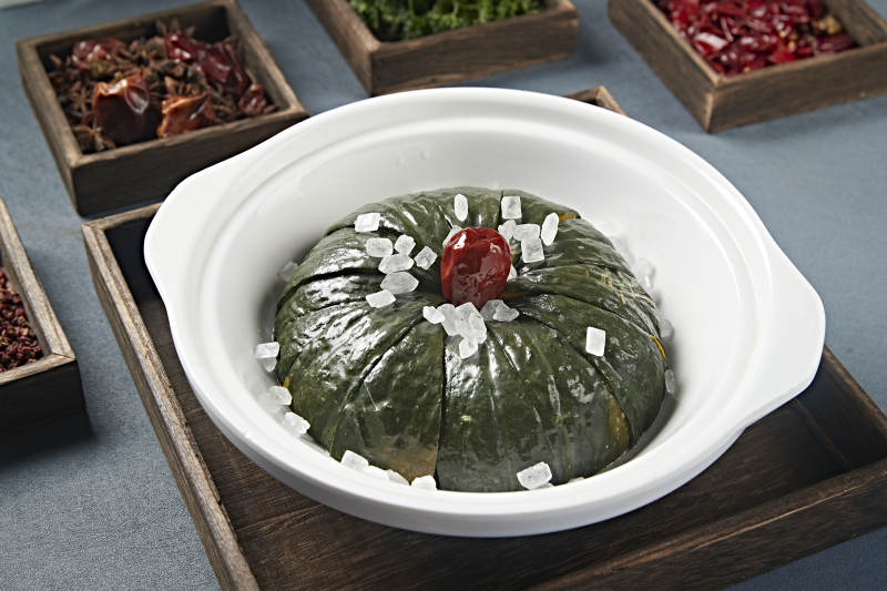 蜜枣砂锅焗金瓜图片