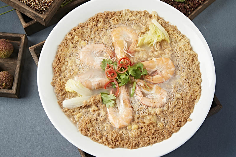 上汤炸蛋娃娃菜炖海鲜图片