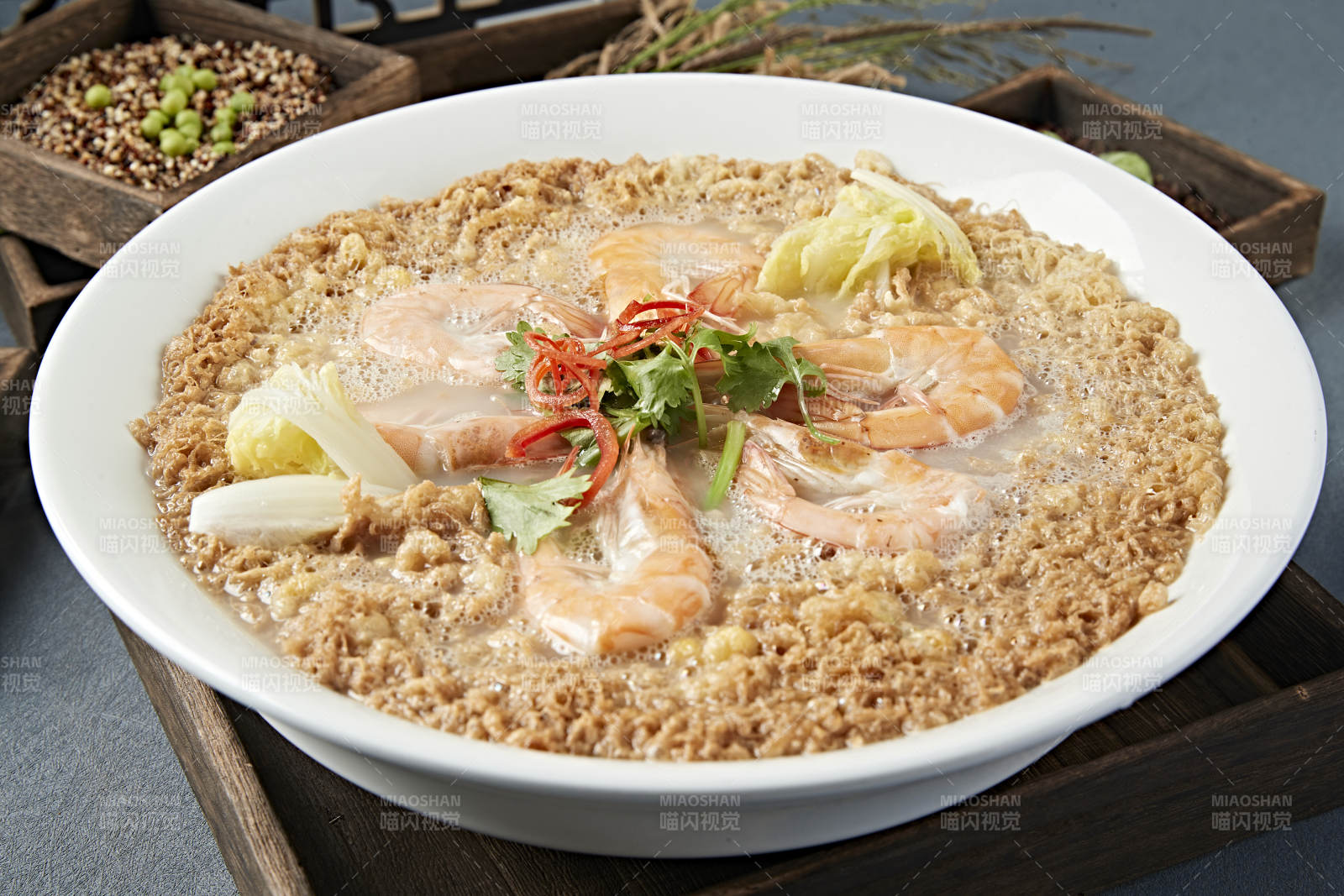 上汤炸蛋娃娃菜炖海鲜图片