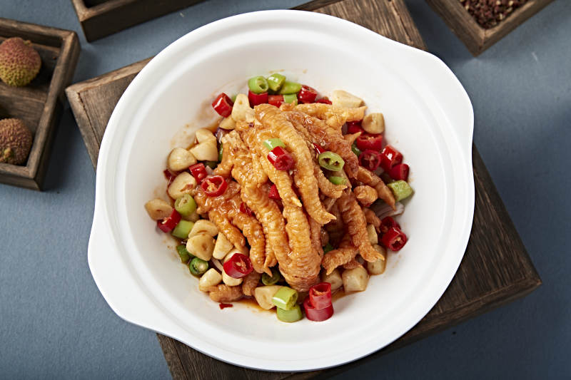 蒜子米椒酱爆虎皮凤爪图片