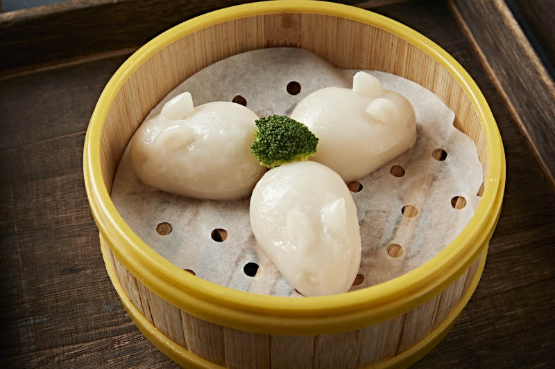 港式茶餐香蒸玉兔水晶虾饺图片