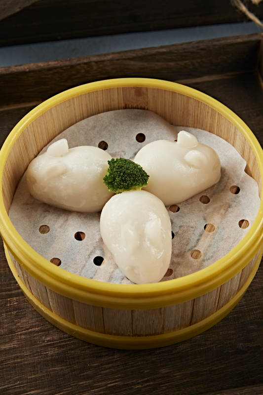 港式茶餐香蒸玉兔水晶虾饺图片