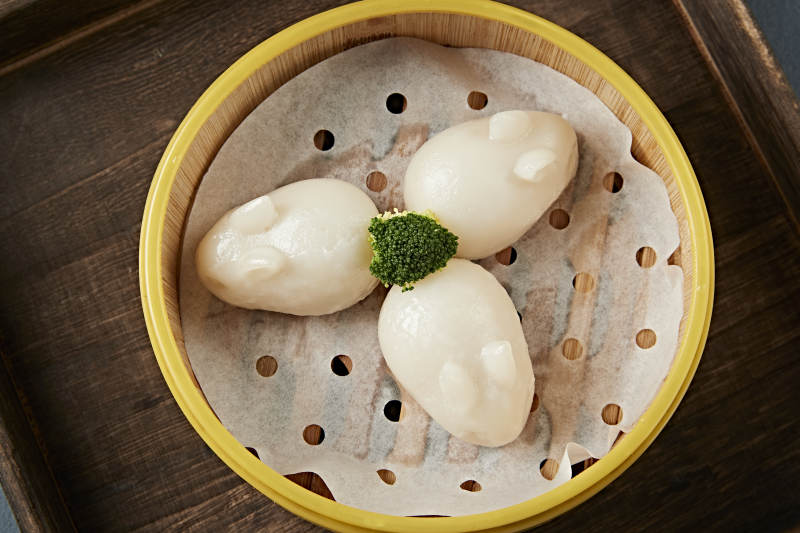 港式茶餐香蒸玉兔水晶虾饺图片