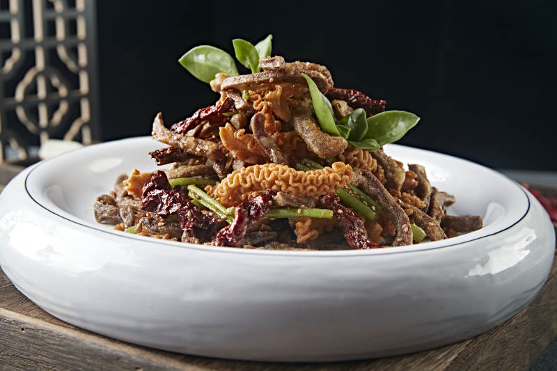 辣炒香脆锅巴腰条图片