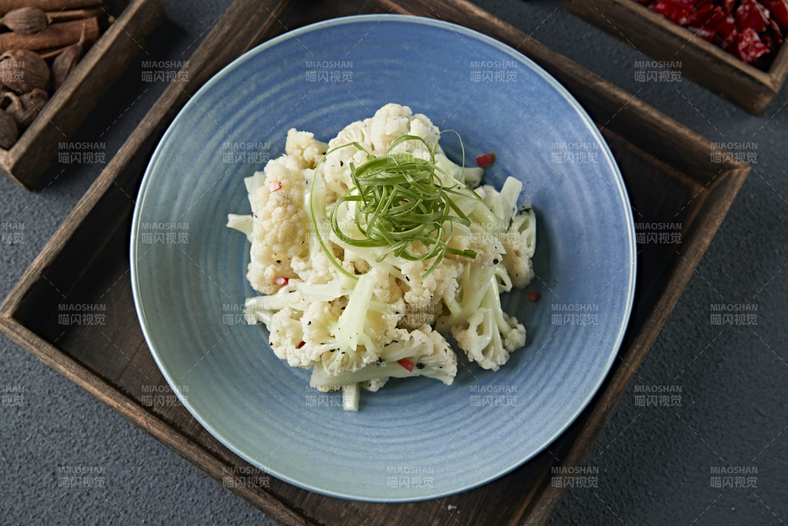 米椒白灼花椰菜菜花图片