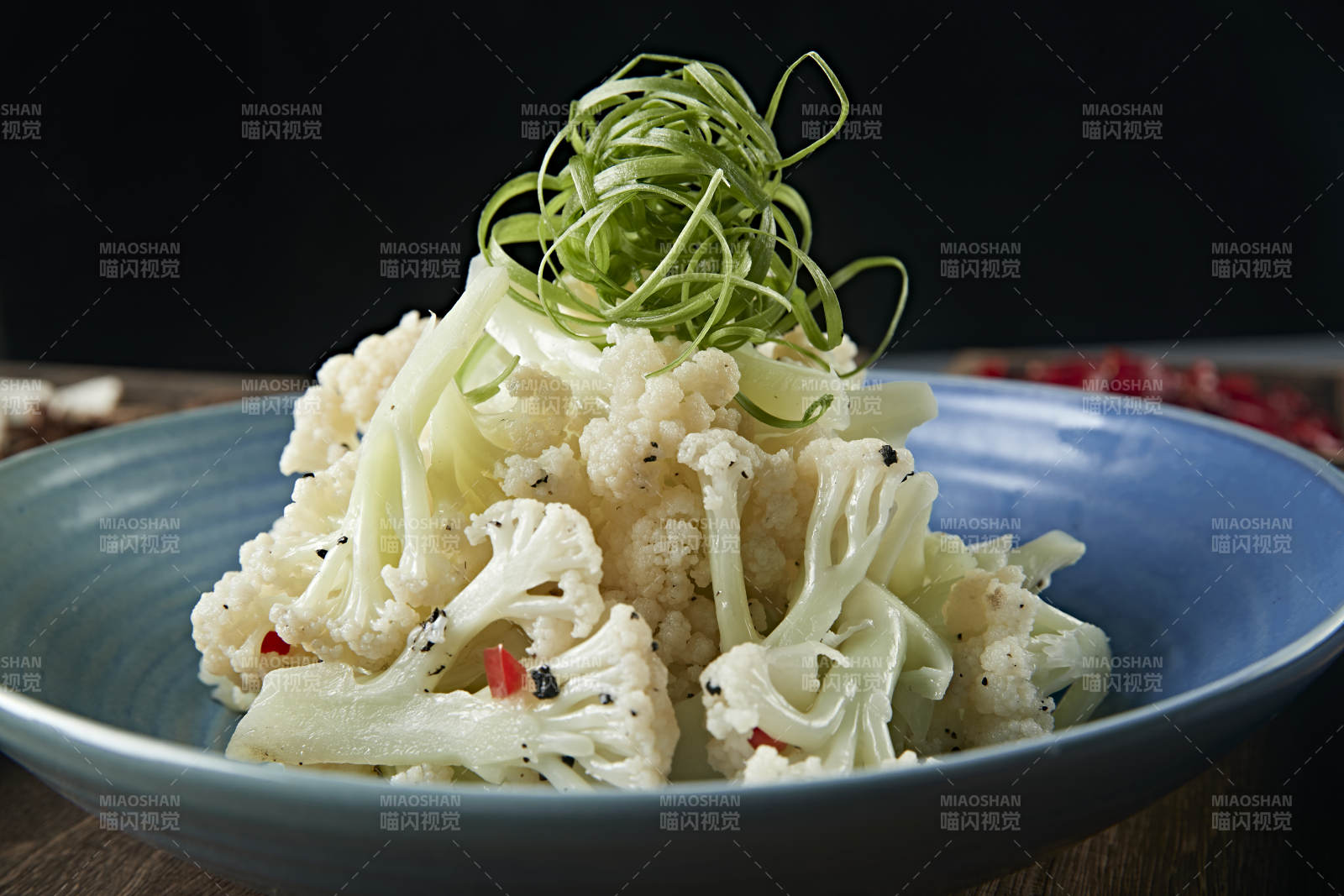 米椒白灼花椰菜菜花图片