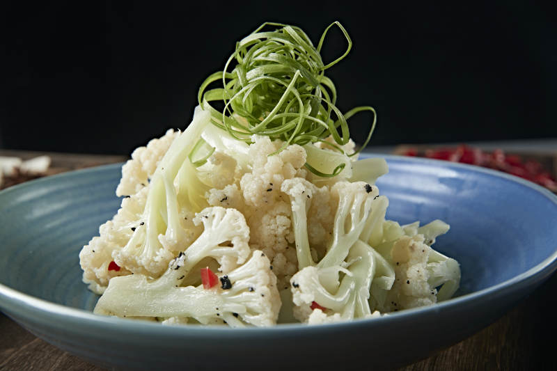 米椒白灼花椰菜菜花图片