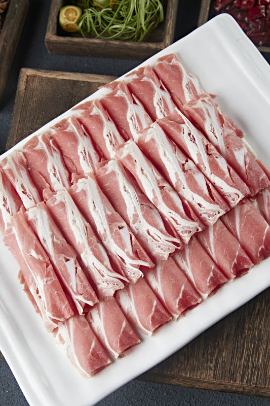 老北京涮肉食材草原肥羊肥牛肉卷图片