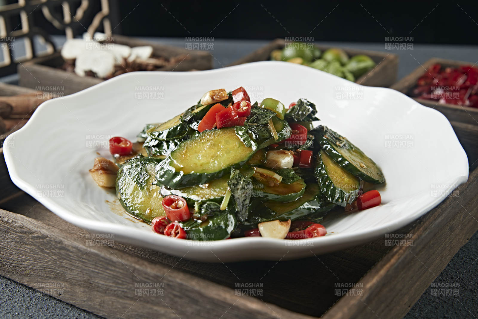 蒜子米椒炒黄瓜片图片