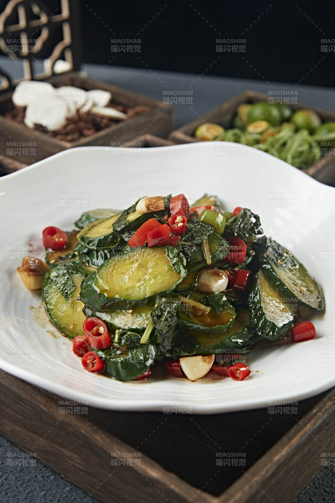 蒜子米椒炒黄瓜片图片