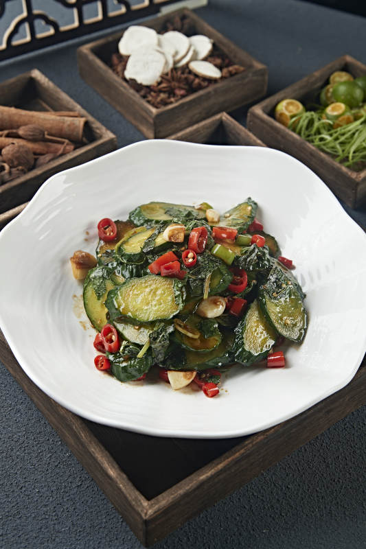 蒜子米椒炒黄瓜片图片