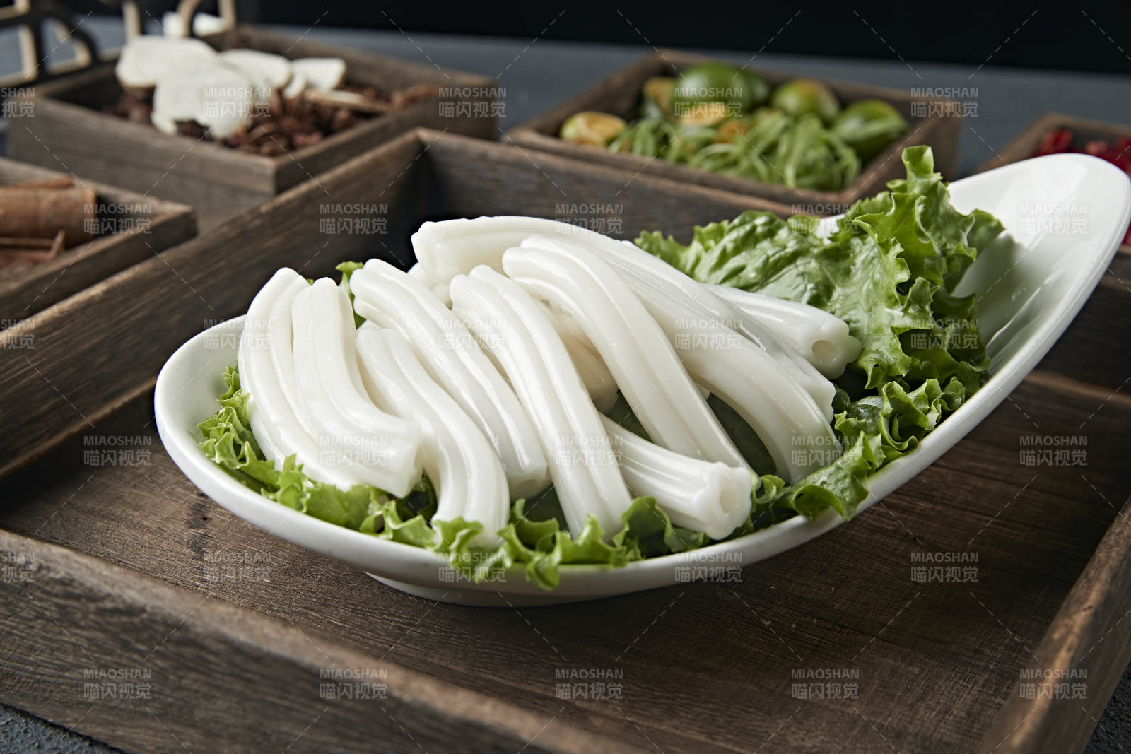 火锅食材超粗花状土豆粉图片