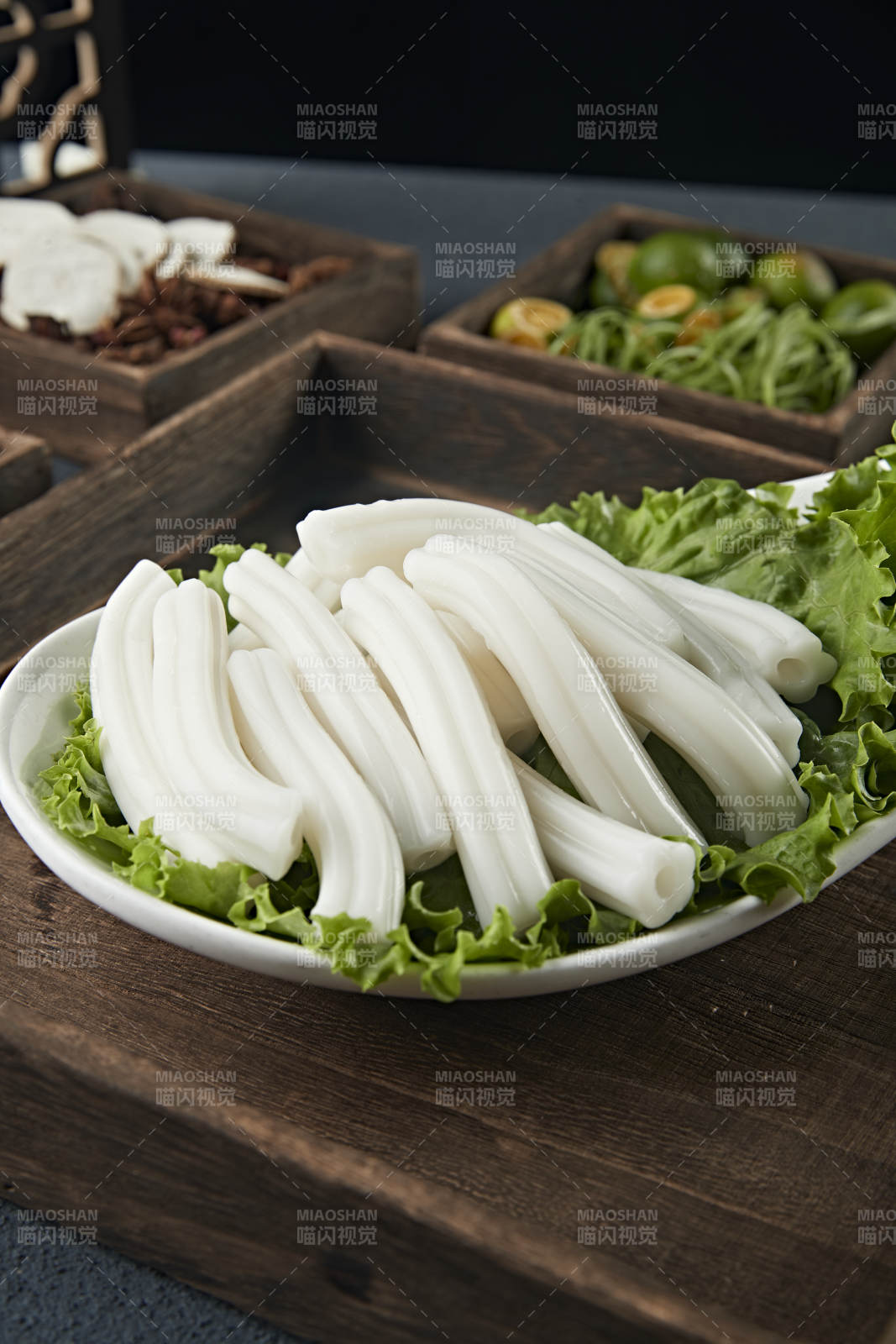 火锅食材超粗花状土豆粉图片