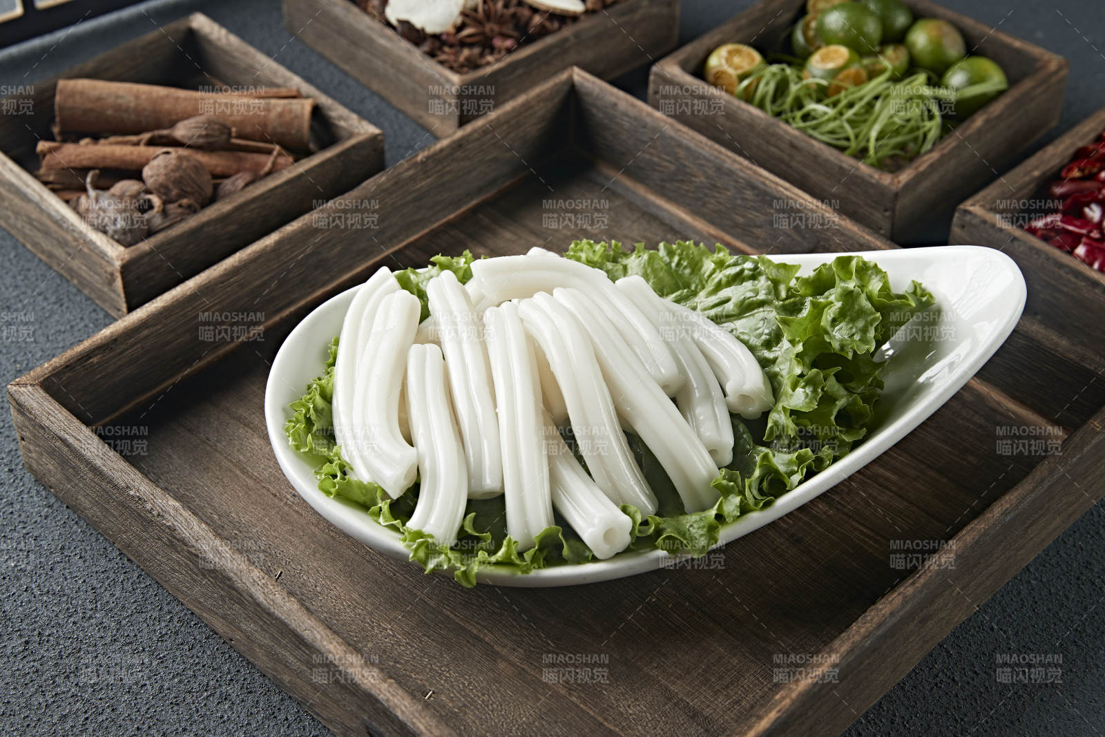 火锅食材超粗花状土豆粉图片