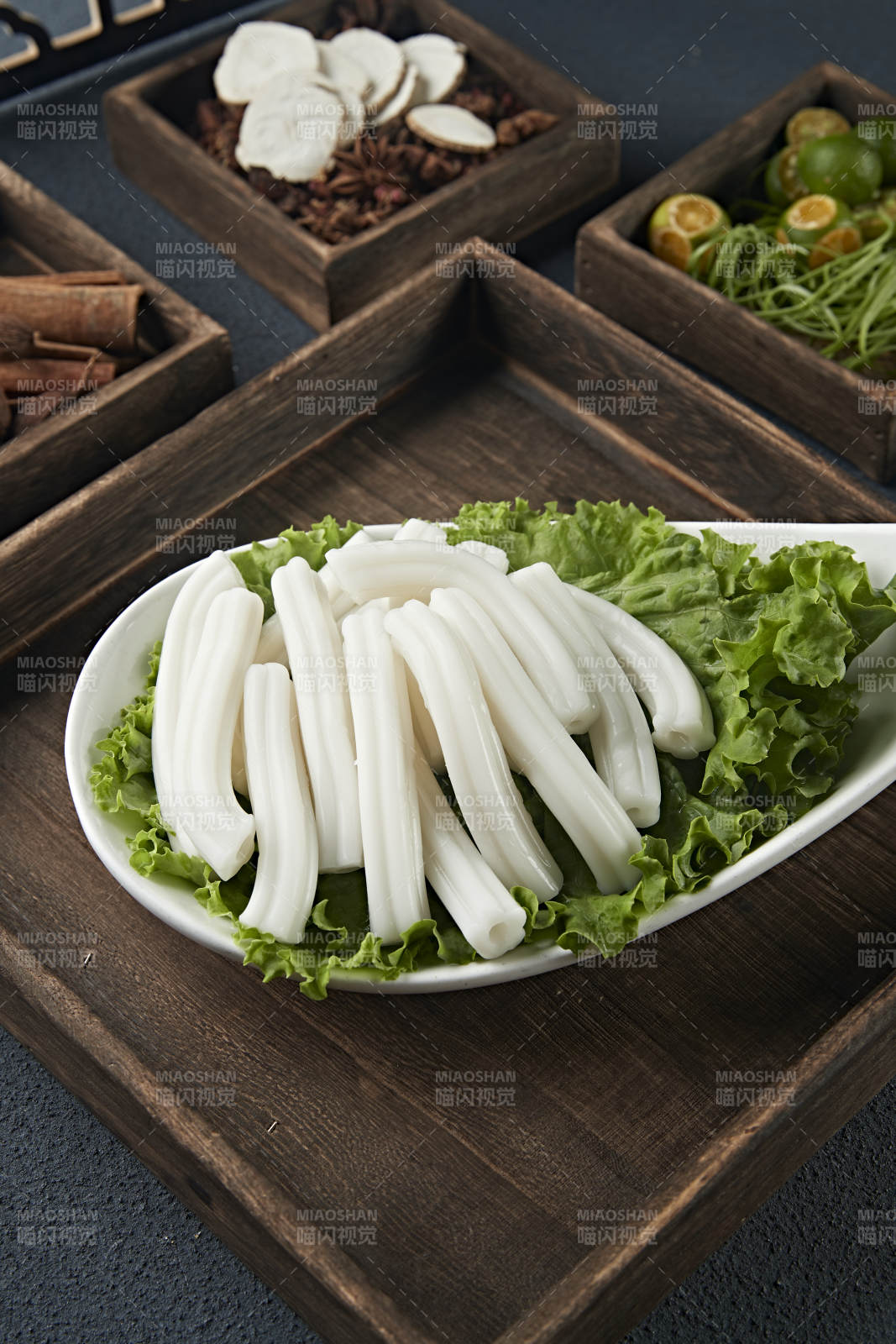 火锅食材超粗花状土豆粉图片