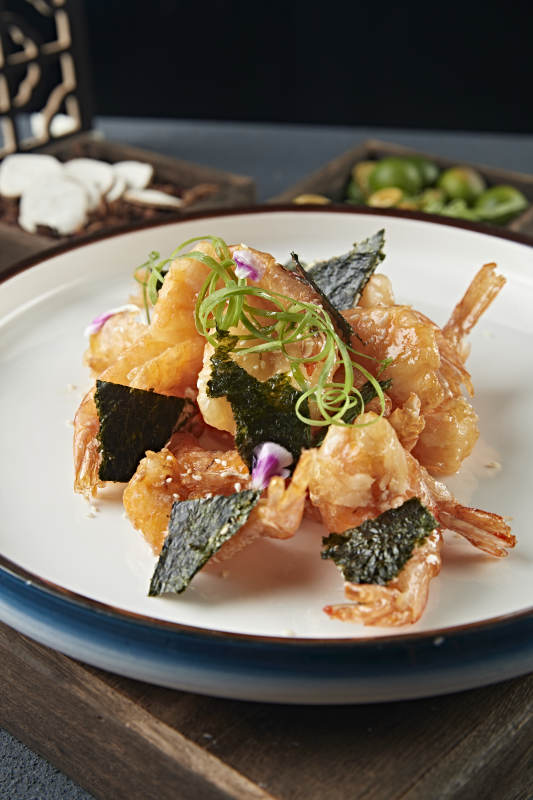 海苔糖醋开背深海大虾图片