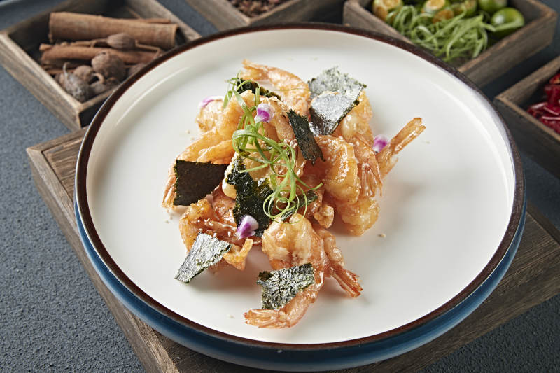 海苔糖醋开背深海大虾图片