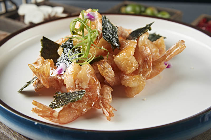 海苔糖醋开背深海大虾图片