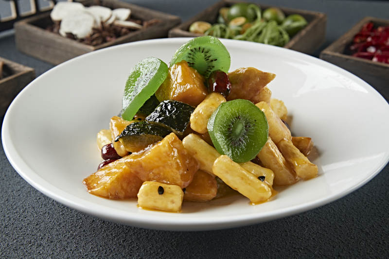 拔丝蜜饯 南瓜红薯香蕉山药蜜枣猕猴桃图片