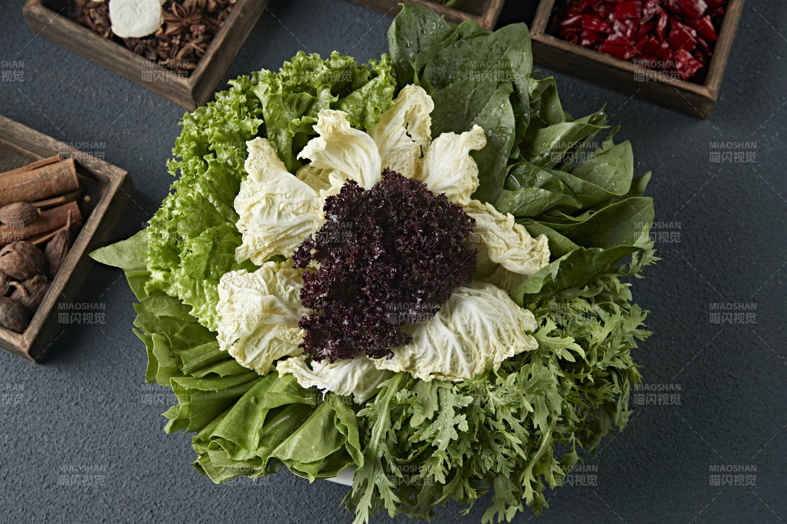 火锅食材蔬菜拼盘图片