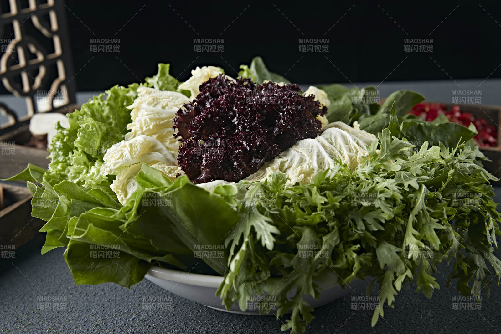 火锅食材蔬菜拼盘图片