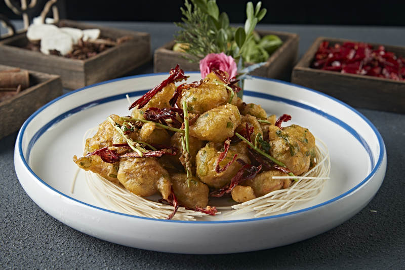 拖面干炸扇贝肉图片