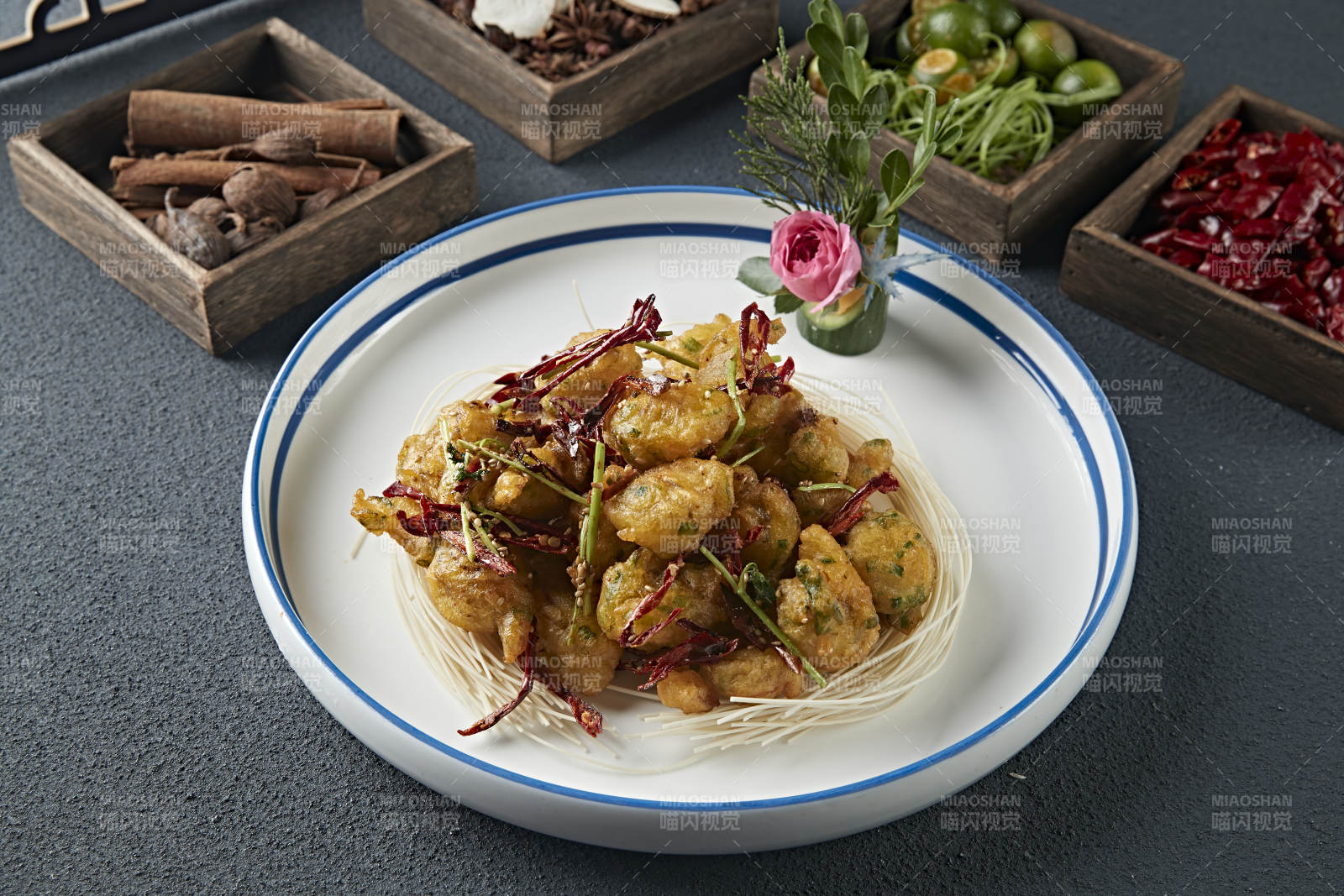 拖面干炸扇贝肉图片