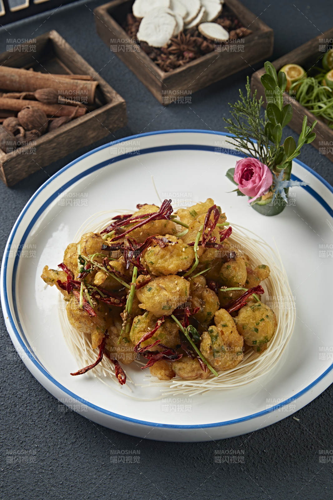 拖面干炸扇贝肉图片